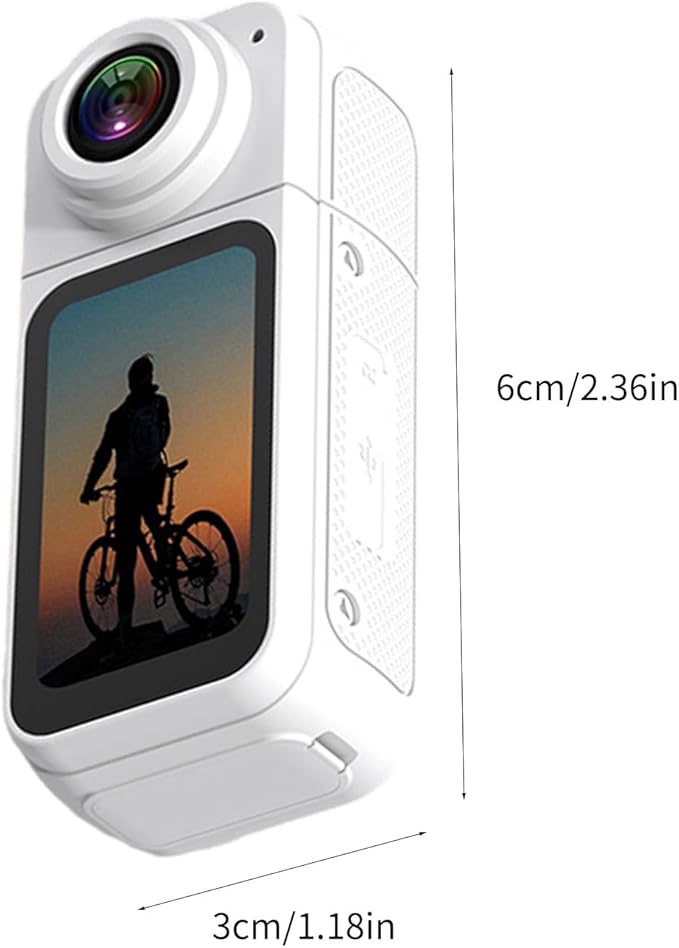 1.47in Thumb Sized Small Camera with 180° Rotating Lens 2.7K Video Strong Magnetic for Capturing Life's Moment