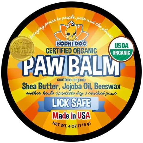 Bodhi Dog Paw Balm - Lick Safe - USDA Organic Paw Butter - Natural Paw Moisturizer Heals Dry Cracked Paw Pads - Winter Protection - Pet Paw Balm for Dogs &amp Animals & Pet Supplies - Better than Paw Cream Paw Wax (
