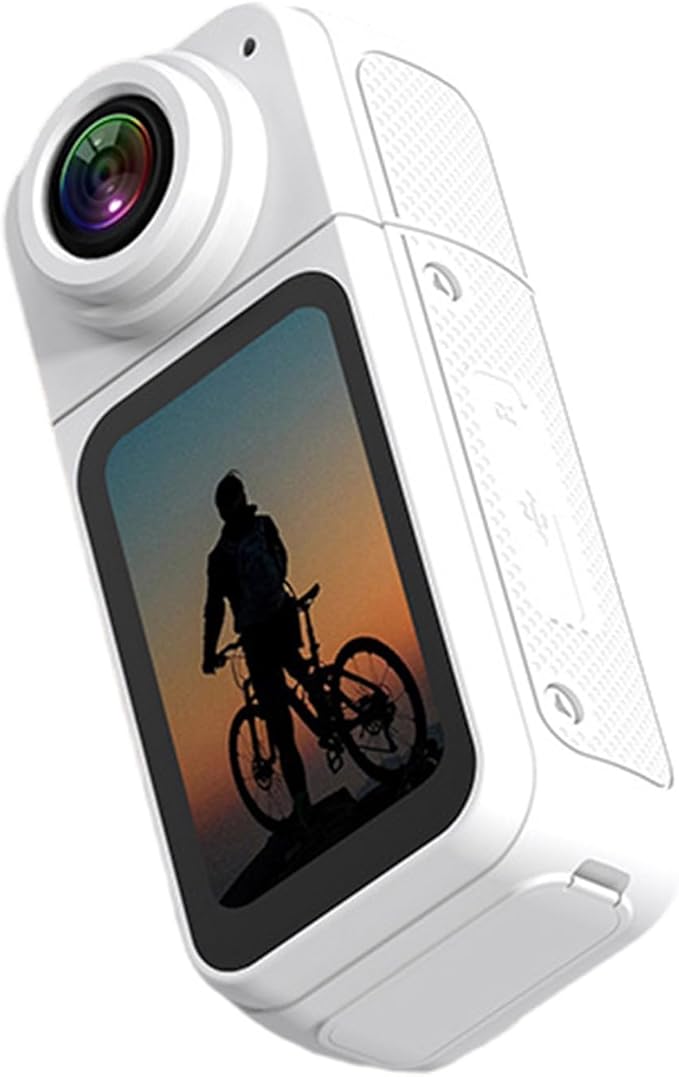 1.47in Thumb Sized Small Camera with 180° Rotating Lens 2.7K Video Strong Magnetic for Capturing Life's Moment