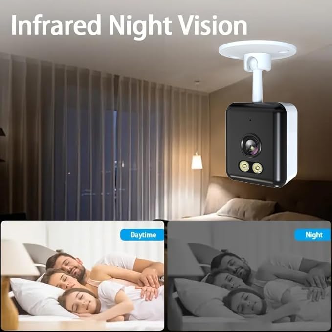 2pcs 5MP WiFi CameraCameras for Home Security with Night VisionPet Cameras with Phone App2K Indoor Security CameraMotion Detection2-Way AudioWiFi Home Camera24/7 SD