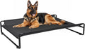 Veehoo Original Outdoor Elevated Dog Bed Cooling Raised Dog Cot for Large Dogs Portable Standing Pet Hammock Platform with Washable Breathable Mesh No-Slip Feet X-Large Black CWC2201