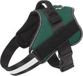 Bolux Dog Harness No-Pull Reflective Dog Vest Breathable Adjustable Pet Harness with Handle for Outdoor Walking - No More Pulling Tugging or Choking (Dark Green L)