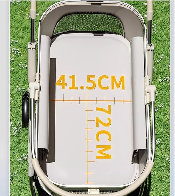 Pet Stroller for Dogs and Cats Folding Dog Stroller with Wheels Travel Pet Cat Stroller with Storage Basket Puppy Stroller for Medium Small Pet Pet Stroller(Black)