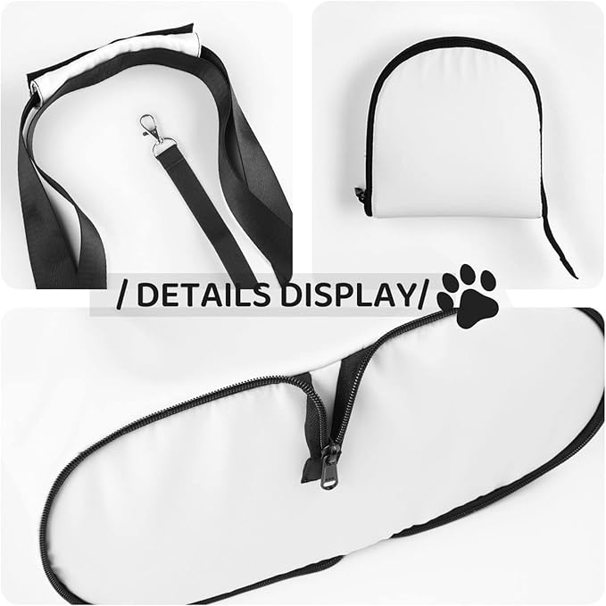 Pet Sling Carrier with Safety Hook - Foldable &amp Hands-Free Dog Cat Carrier Bag for Subway Travel Shopping up to 20lbsLeopard Print