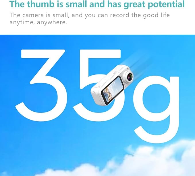 1.47in Thumb Sized Small Camera with 180° Rotating Lens 2.7K Video Strong Magnetic for Capturing Life's Moment