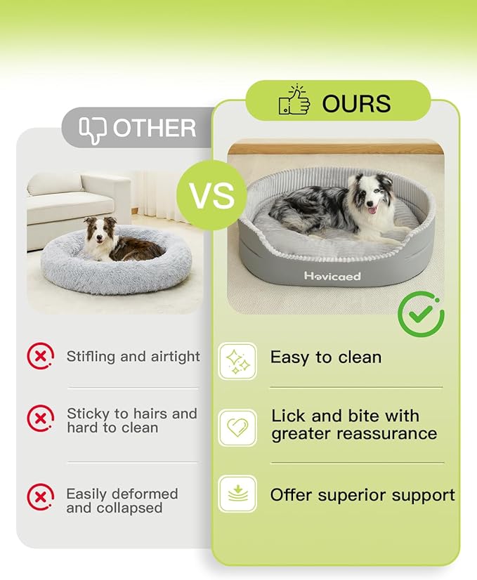 Hovicaed Dog Beds for Large Sized Dogs Orthopedic Big Dog Couch Bed Waterproof Pet Bed with Removable Mat Non-Slip Bottom 40.2x32inch XXL