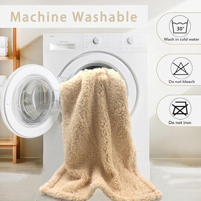 1 Pack 3 Dog Blanket Calming Blankets Fluffy Premium Fleece Puppy Blanket Soft Sherpa Pet Blanket for Dog Puppy Cat BeigeMedium(29'' x20’’)