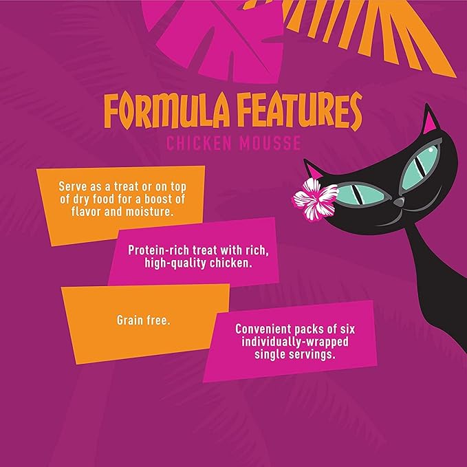 (12 Pack 72 Stix) Tiki Pets Cat Stix Wet Treats Topper Grain Free Lickable Smooth Blend with Chicken in Creamy Gravy with 10ct Pet Wipes