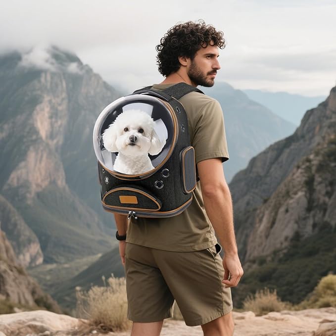 Cat Carrier BackpackSpace Capsule Pet Backpack Carrier for Small Dogs and Animals & Pet SuppliesFoldable Dog Carrier with Front PocketAirline-ApprovedDesigned for TravelHiking Walking&ampOutdoor Use