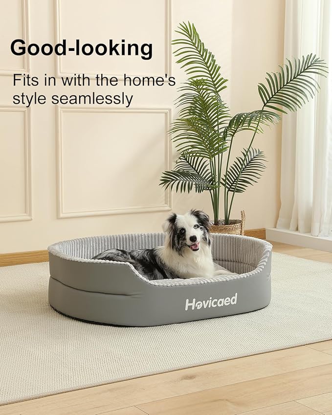 Hovicaed Dog Beds for Large Sized Dogs Orthopedic Big Dog Couch Bed Waterproof Pet Bed with Removable Mat Non-Slip Bottom 40.2x32inch XXL