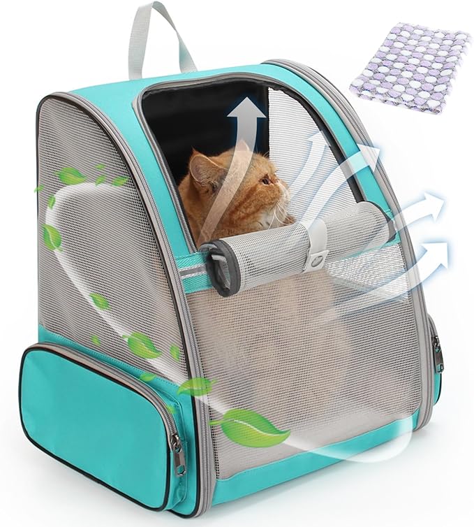 Lollimeow Cat Backpack Carrier Ideal for Small Animals &amp Puppies Airline ApprovedSafe for Travel Hiking Vet Transport &amp Outdoor Use Fully Ventilated Design for Ultimate Comfort On-The-Go