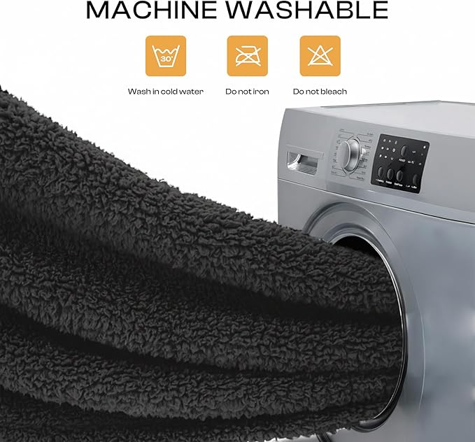 1 Pack 3 Calming Blankets Fluffy Premium Fleece Pet Blanket Soft Sherpa Throw for Dog Puppy Cat Black Large (41x31)