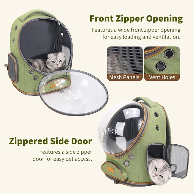 Cat Carrier BackpackSpace Capsule Pet Backpack Carrier for Small Dogs and Animals & Pet SuppliesFoldable Dog Carrier with Front PocketAirline-ApprovedDesigned for TravelHiking Walking&ampOutdoor Use