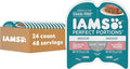 IAMS Perfect Portions Indoor Adult Grain Free Wet Cat Food Pate Salmon Recipe 2.6 oz. Easy Peel Twin-Pack Trays (24 Count 48 Servings)