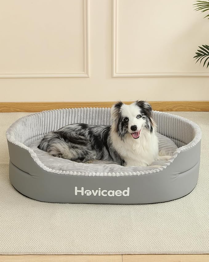 Hovicaed Dog Beds for Large Sized Dogs Orthopedic Big Dog Couch Bed Waterproof Pet Bed with Removable Mat Non-Slip Bottom 40.2x32inch XXL