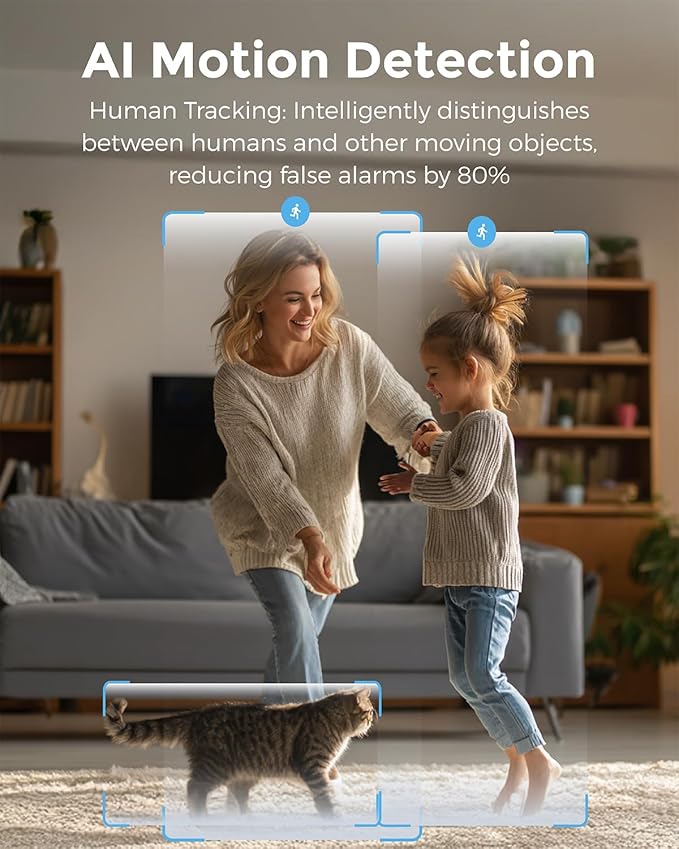 Devo CCAZ10 Security Camera 2K | Indoor|Pet Camera &amp Baby Monitor | 2-Way Audio Color Night Vision Live Stream Motion Alerts &amp Notifications White1 Cam