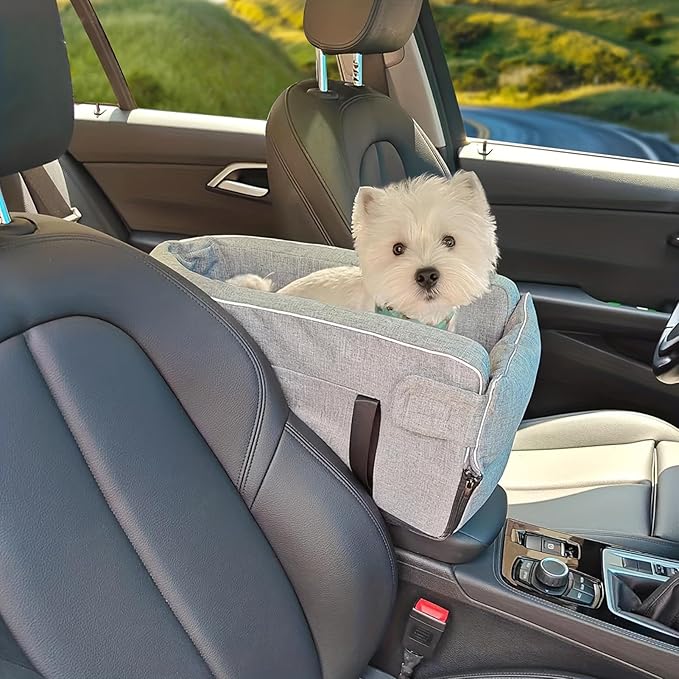 Car Pet Bag for Volkswagen Beetle 2011-2019 Dog Cat Booster Automotive Pet Seats Cat Soft-Sided Carriers Vehicle Portable Travel Pet BagGrey