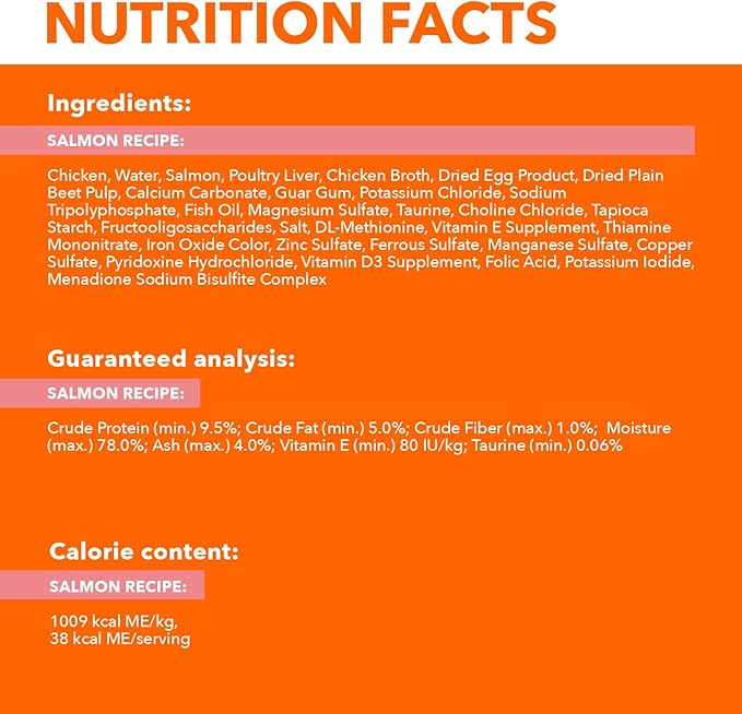 IAMS Perfect Portions Indoor Adult Grain Free Wet Cat Food Pate Salmon Recipe 2.6 oz. Easy Peel Twin-Pack Trays (24 Count 48 Servings)