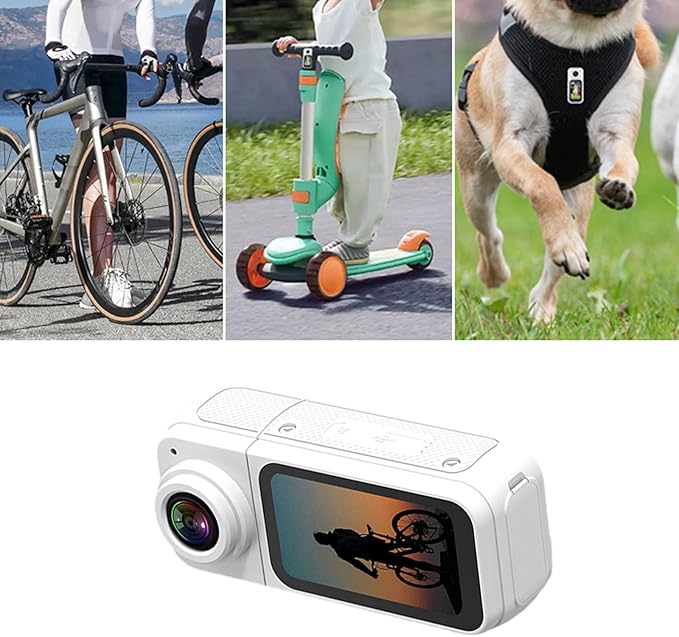 1.47in Thumb Sized Small Camera with 180° Rotating Lens 2.7K Video Strong Magnetic for Capturing Life's Moment