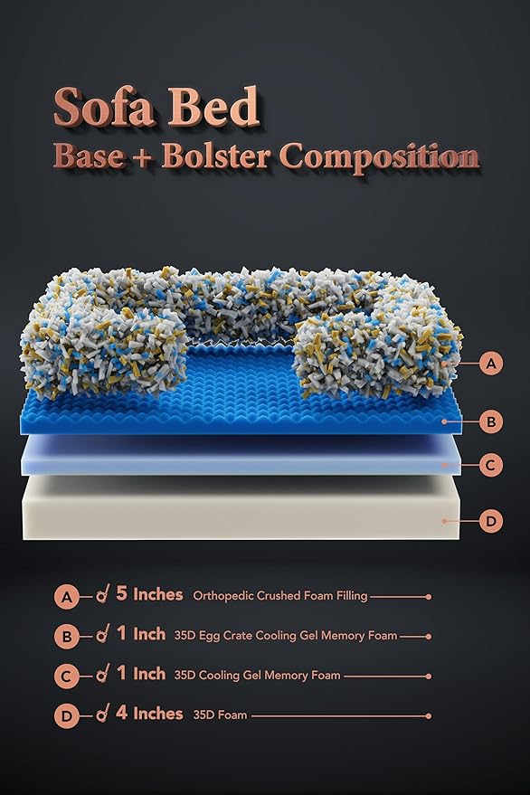 NOAH &amp PAW Dog Bed 28x23x11 Inch Orthopedic Dog Beds for Medium Size Pets Eggshell Memory Foam Infused with Cooling Gel Inner Cover Waterproof Machine Washable (Velvet Sofa Collection)