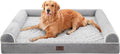 WESTERN HOME Large Dog Bed Orthopedic Dog Beds with Waterproof Lining XL Pet Couch with Removable Washable Cover and Nonskid Bottom Grey