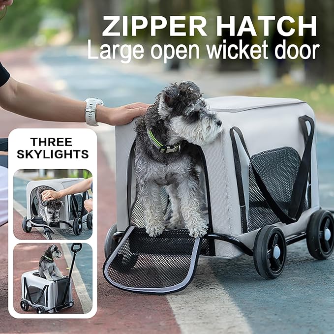 Dog Stroller 2 in 1 Pet Carrier Bag 4 Wheels Folding Dog Cart Pet Stroller for Travelling Shopping Walking Playing for Small Dogs Animals & Pet Supplies (Pink)