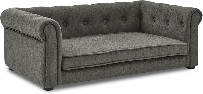 KEIKI 39 Dog Bed for Medium and Large Dogs Elevated Pet Sofa Bed Durable Elevated Couch Bed with Legs Dark Gray