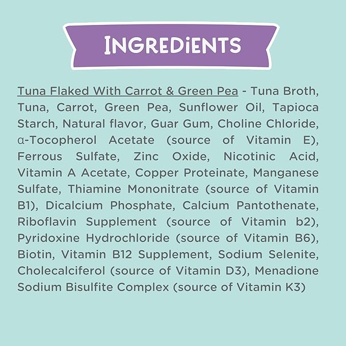 LOVE NALA - Natural Adult Cat Wet Food - FLAKED Tuna with Carrot &amp Green Pea in Broth - Grain Free Non-GMO Lean Protein Added Minerals &amp Vitamins - 12 Pack 2.4 lbs.